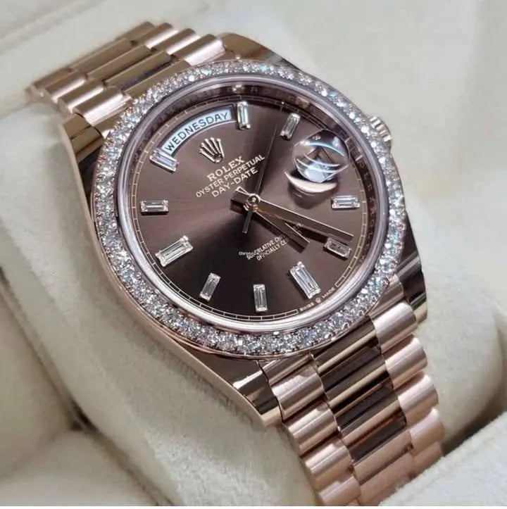 Rolex Chocolate Diamond Watch