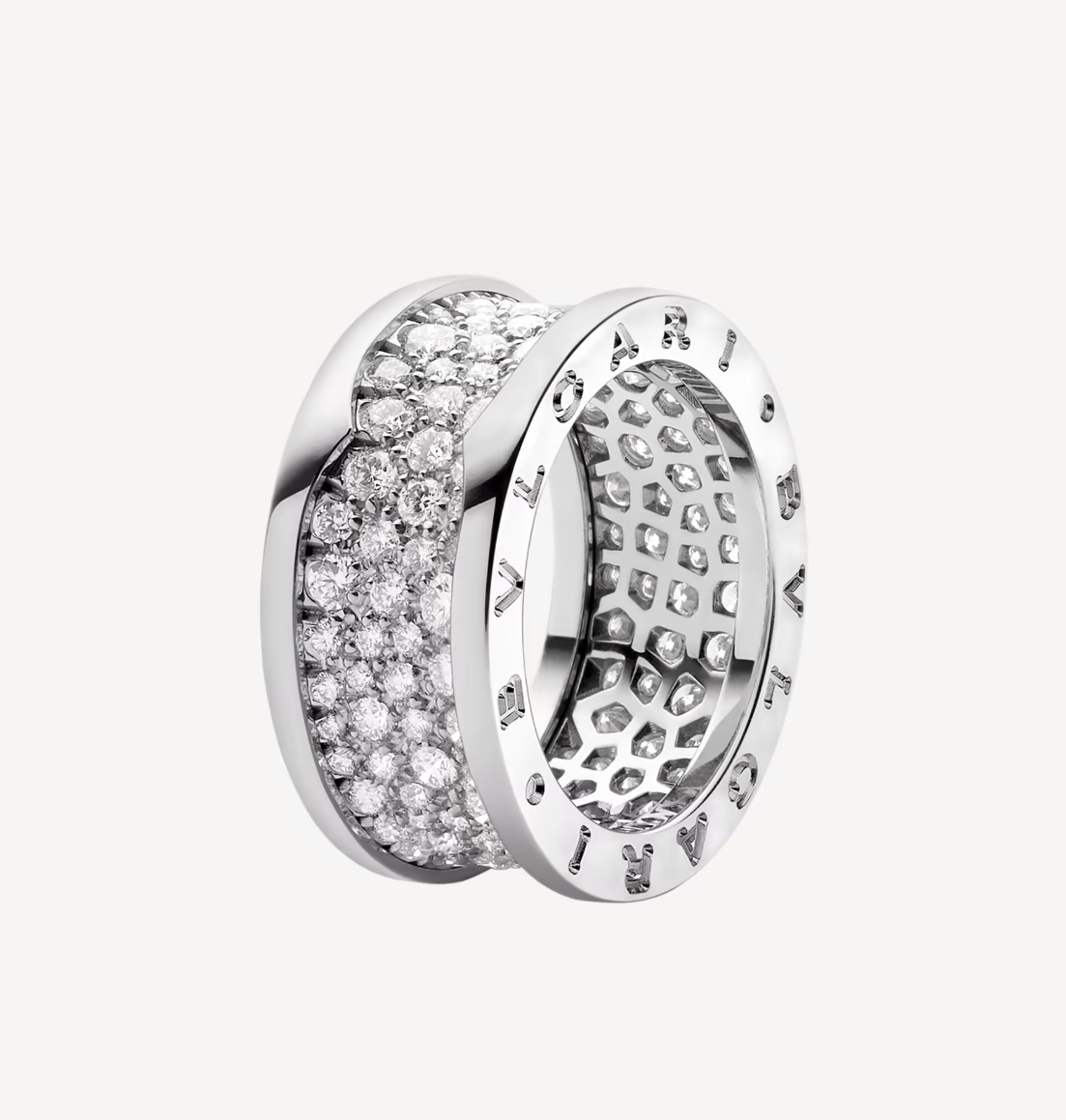Bvlgari ZERO 1 WITH PAVED DIAMONDS ON THE SPIRAL RING