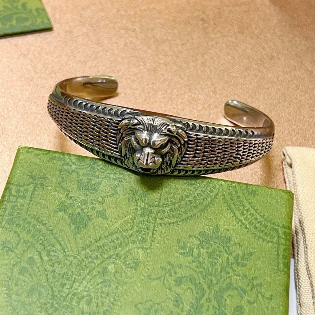 Lion Head Cuff Bracelet Premium Quality - Hình 7