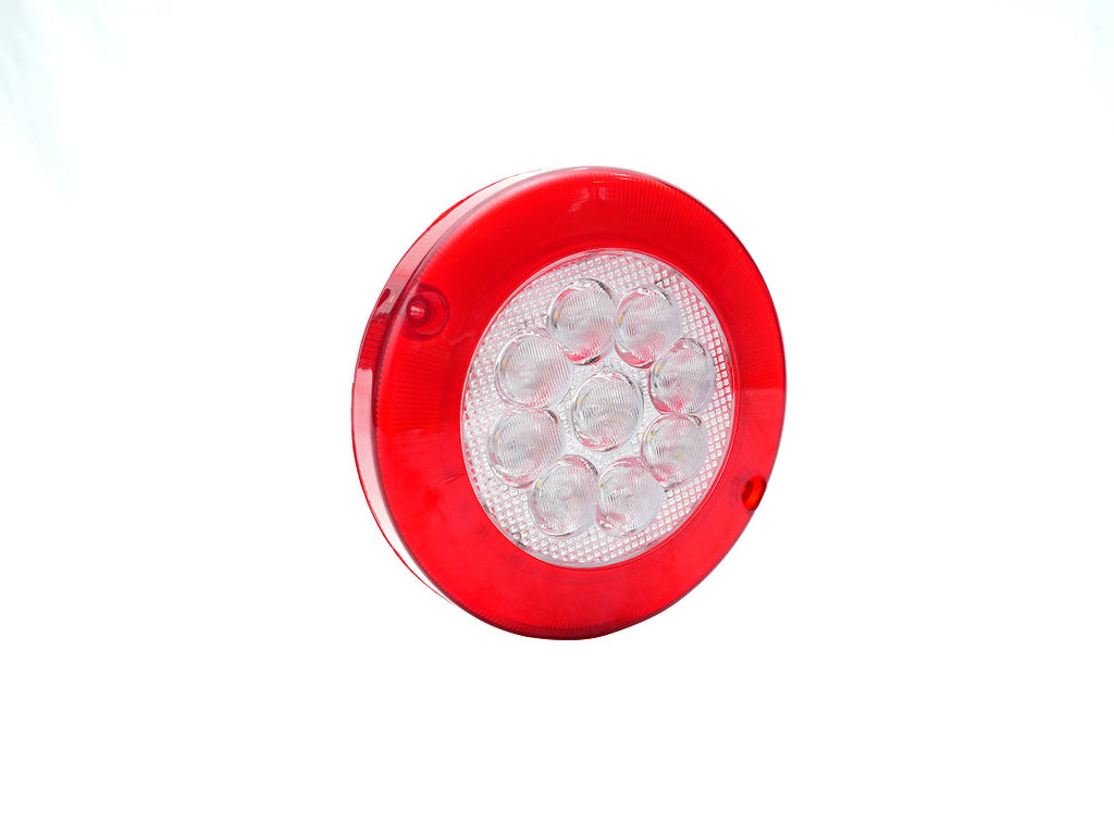 35 LED Round Tail Lamp With Reverse Direction Indicator- Clear