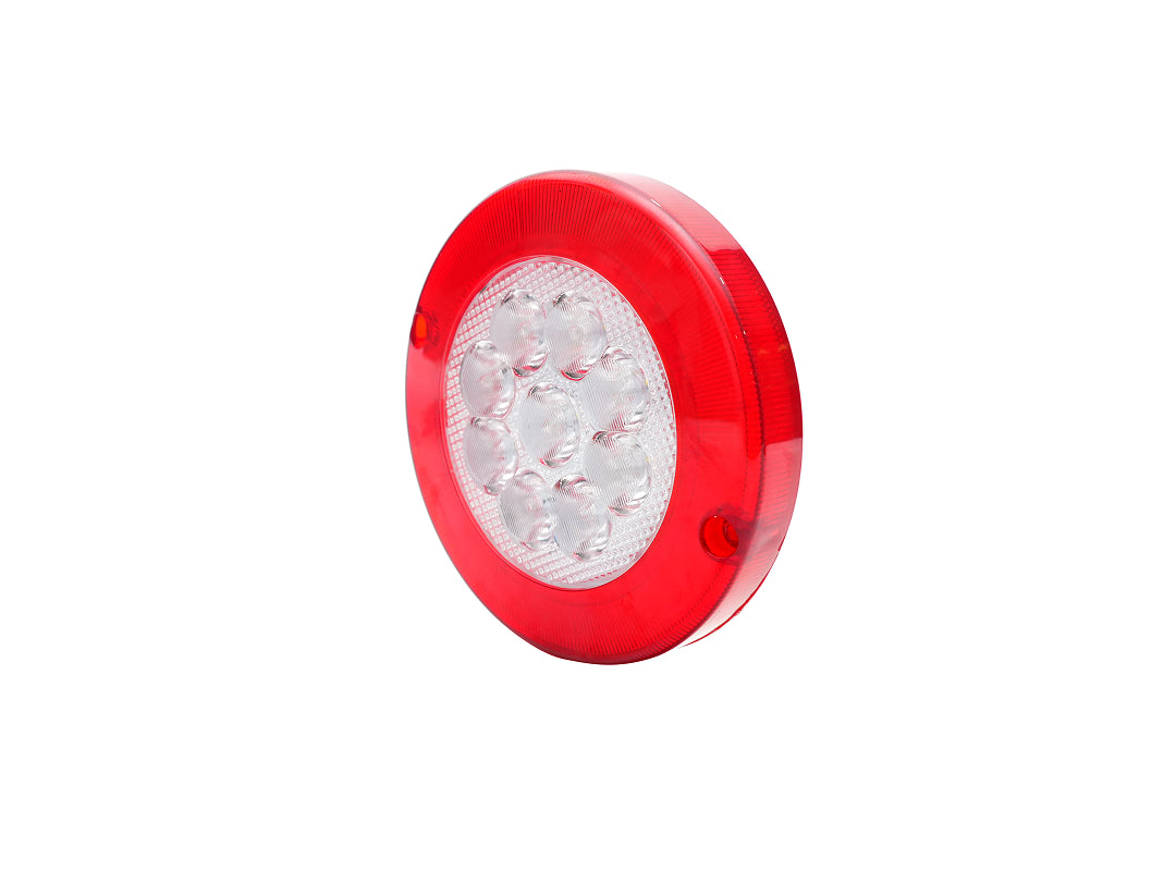 35 LED Round Tail Lamp With Reverse Direction Indicator- Clear