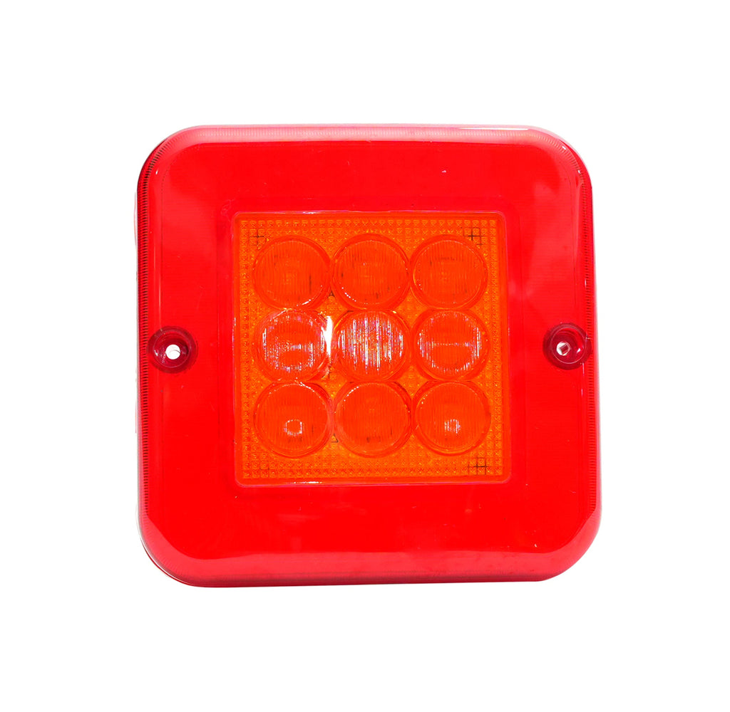 37 LED  Square Tail Lapm With Rear Dotection Indicator - Amber