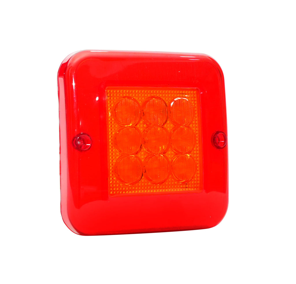 37 LED  Square Tail Lapm With Rear Dotection Indicator - Amber