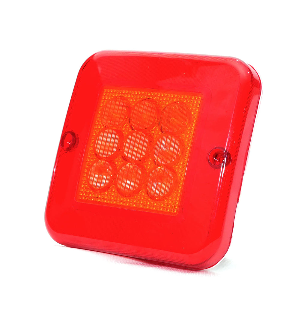 37 LED  Square Tail Lapm With Rear Dotection Indicator - Amber