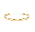 F BAGUETTE LINK CHAIN GOLD BRACELET