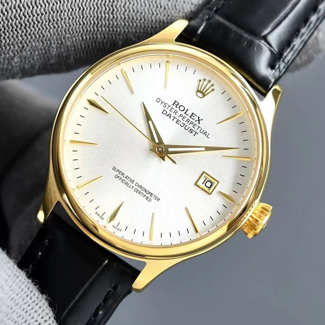 silver Rolex Datejust Gold