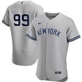 number Nike Yankees Gray Road Jersey