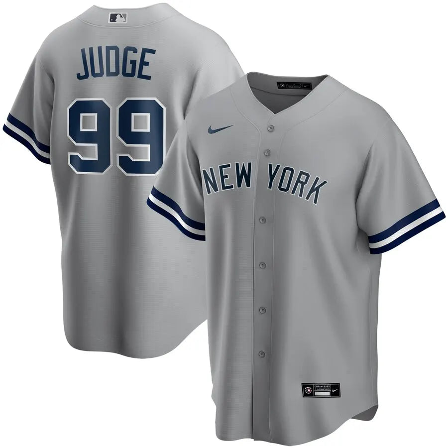 Judge Yankees Gray Road Jersey