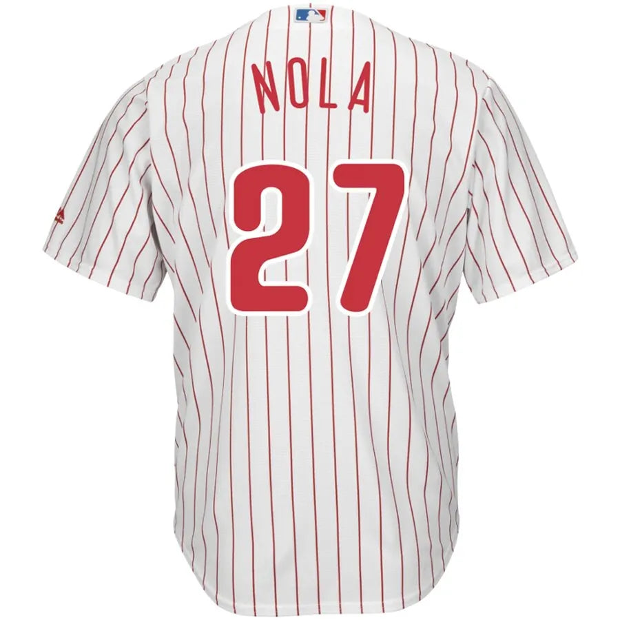 majestic Phillies Red Pinstripe Jersey - Hình 2