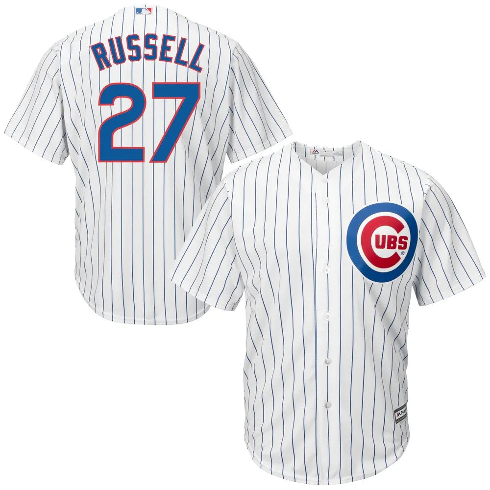 russell Majestic Cubs Pinstripe Jersey