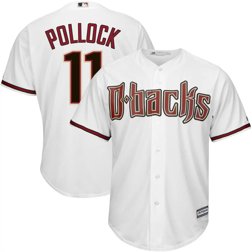 Pollock Diamondbacks White Jersey