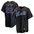 nike Leiter Mets Black Jersey