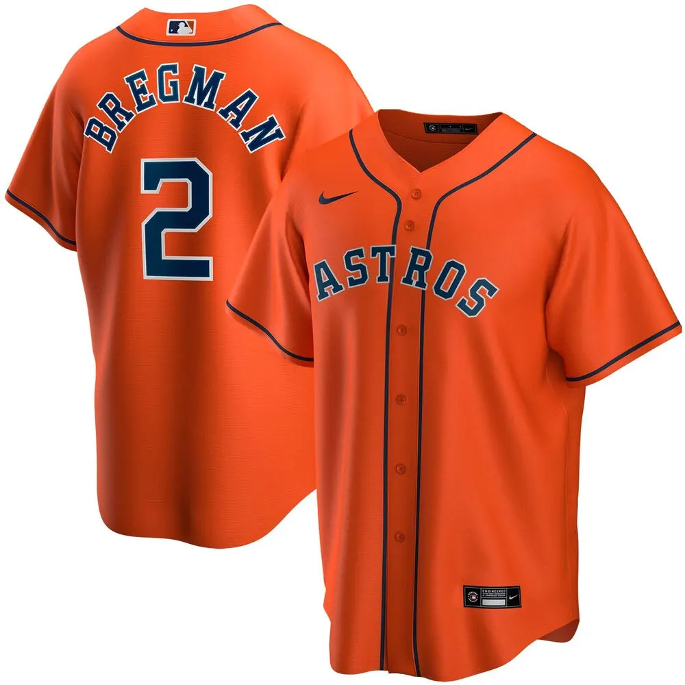 nike Astros Bregman Orange Jersey