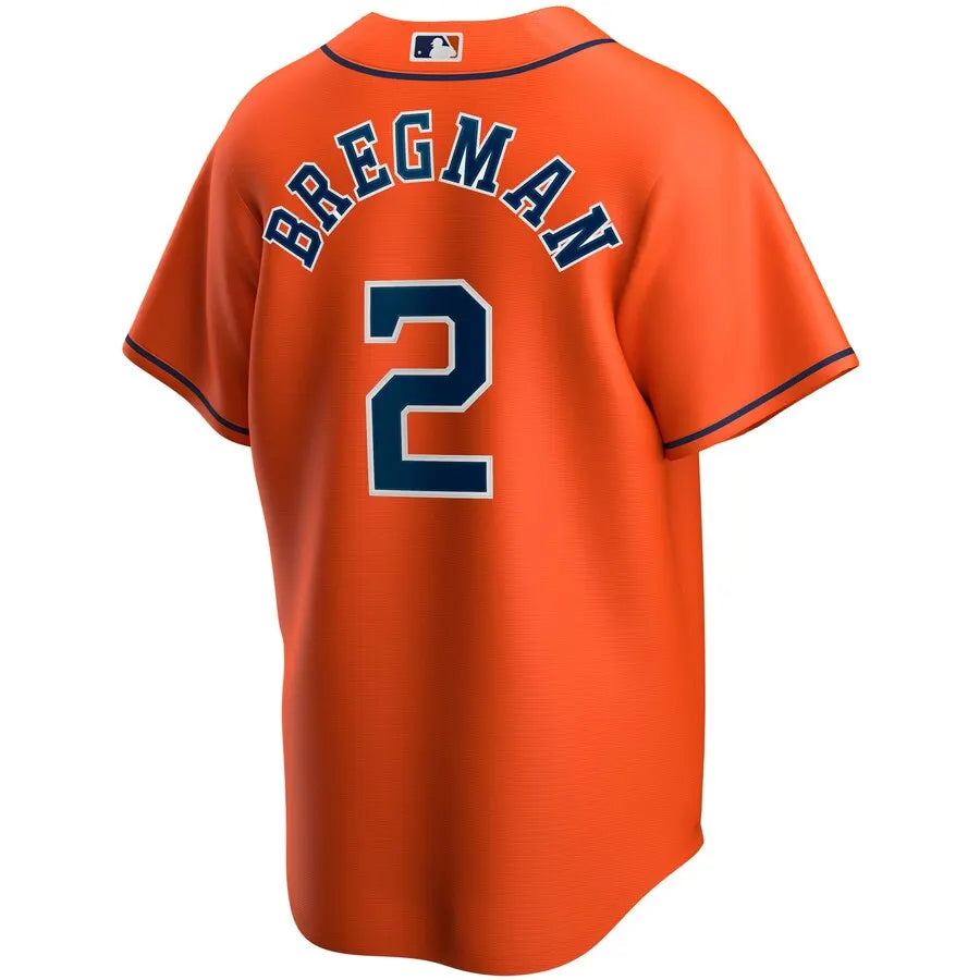 Orange Astros Bregman Jersey - Hình 2