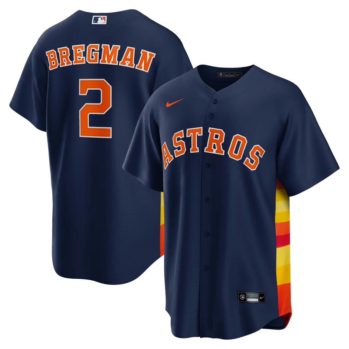 Nike Bregman #2 Astros White Jersey - Hình 5