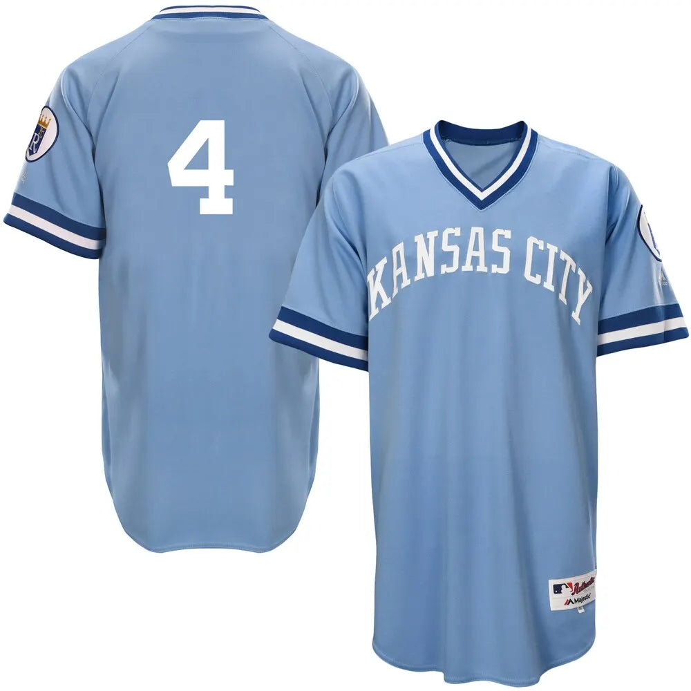 majestic kansas Royals Light Blue Jersey