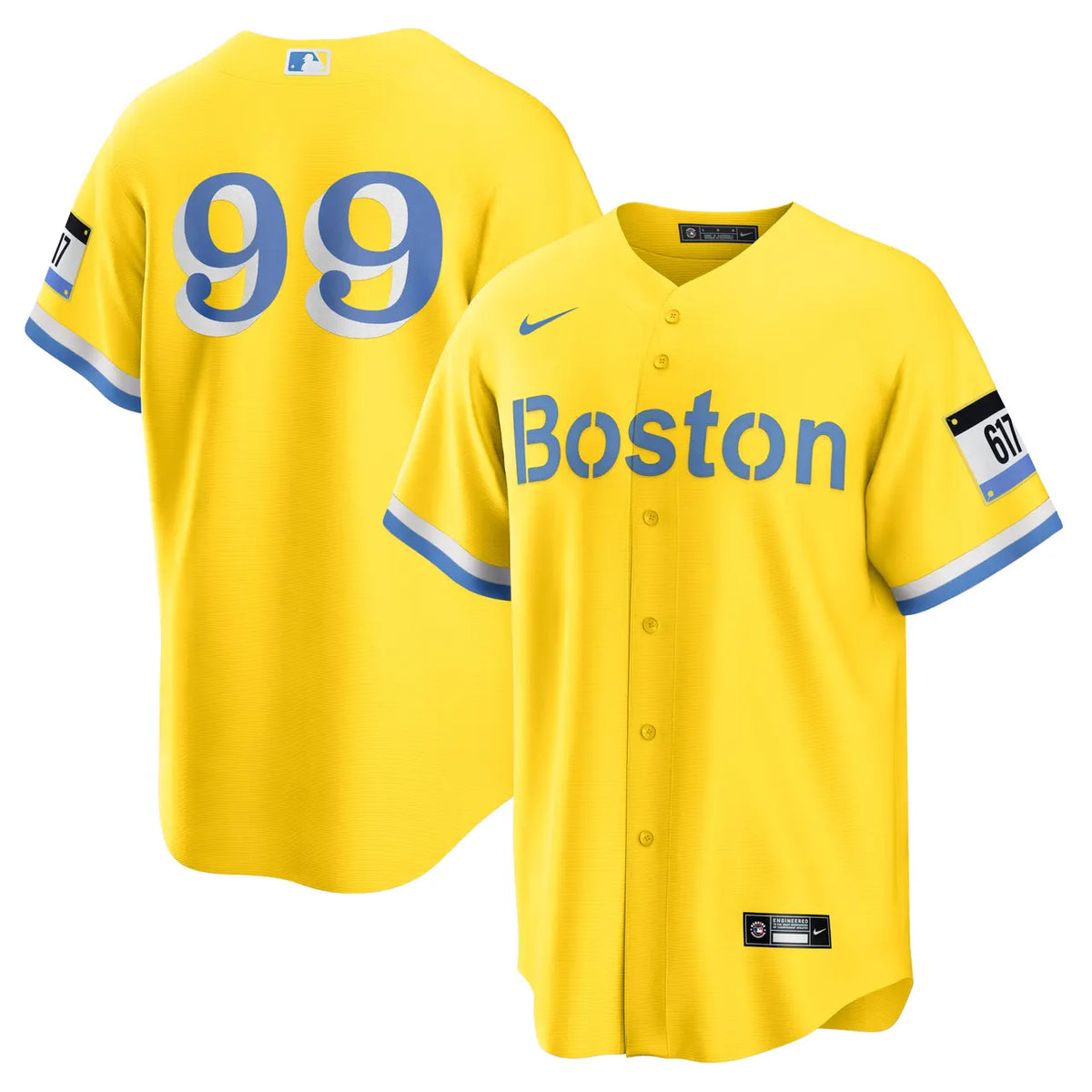 limited Nike Boston Yellow Jersey - Hình 2