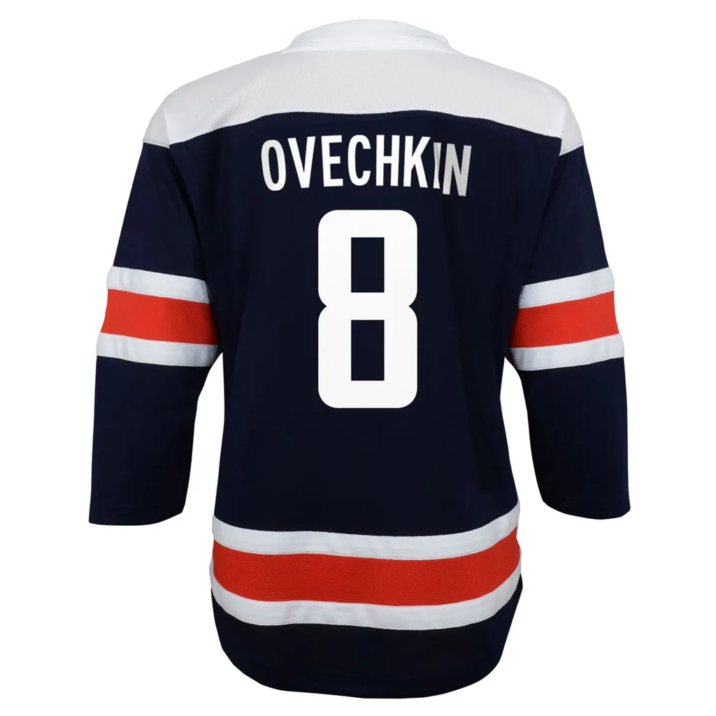 navy Ovechkin Capitals Adidas Jersey - Hình 4