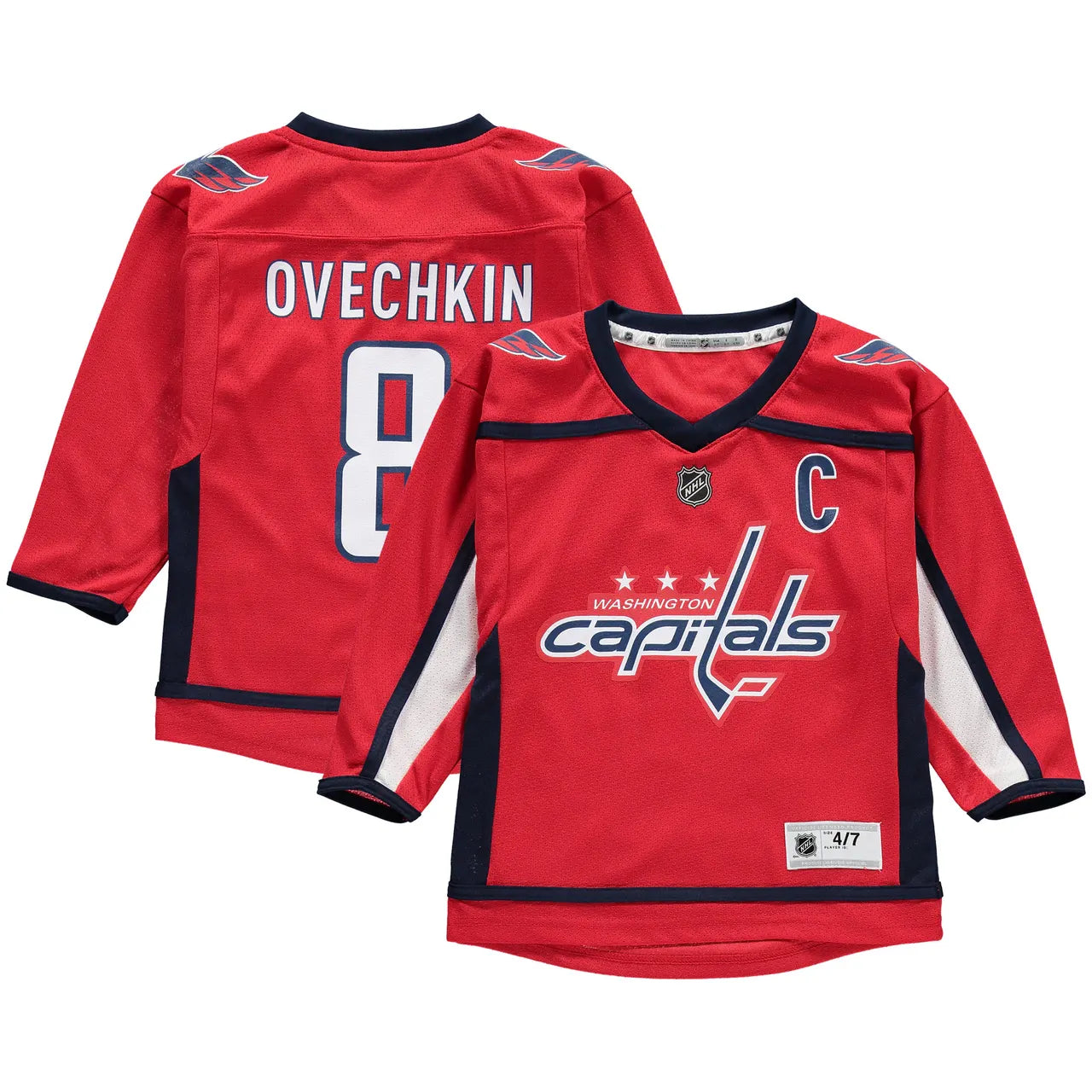 navy Ovechkin Capitals Adidas Jersey - Hình 8