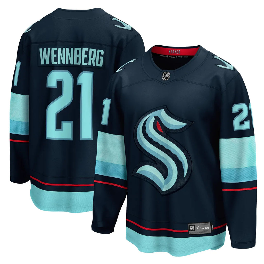 Wennberg Kraken Teal Jersey - Hình 2