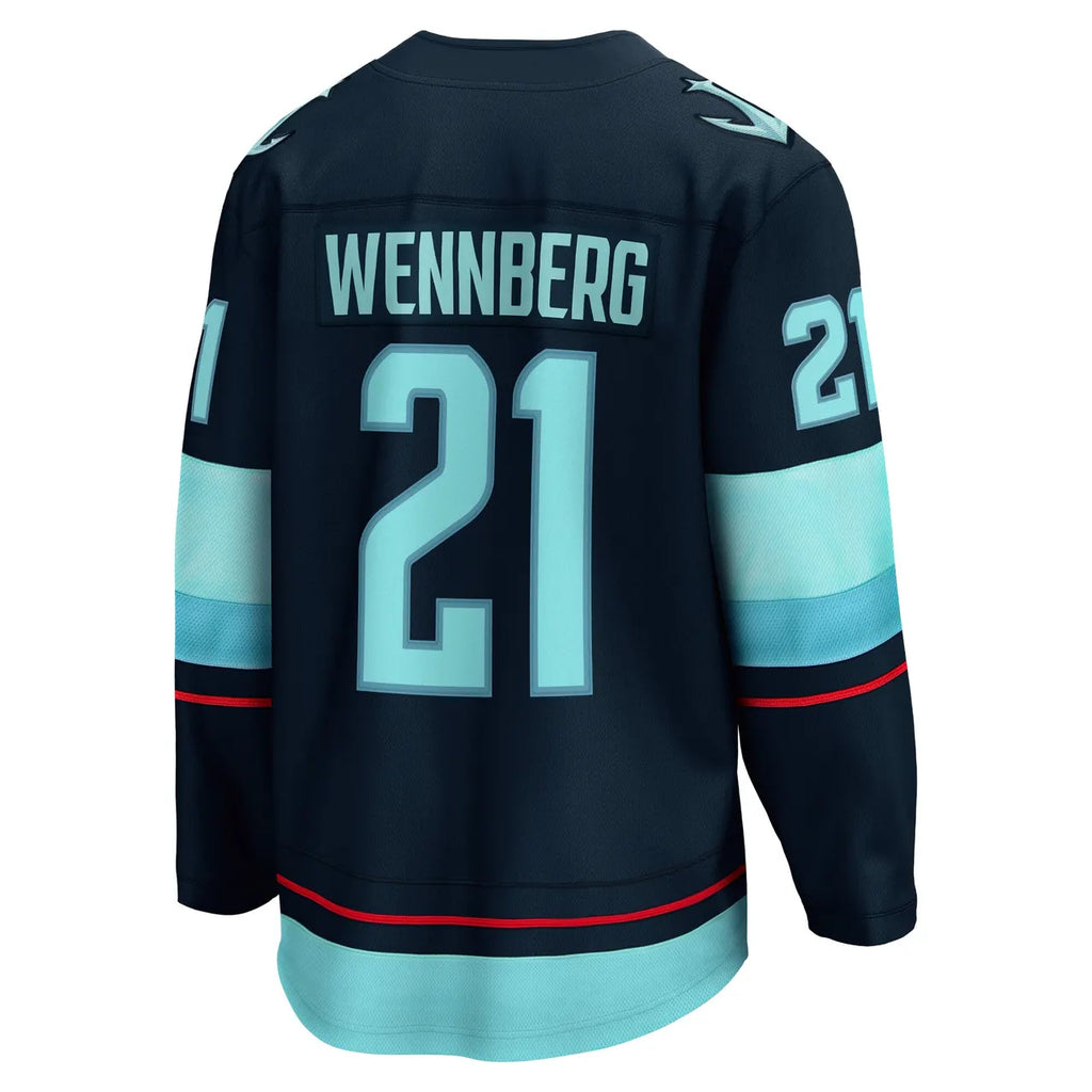 Wennberg Kraken Teal Jersey - Hình 4