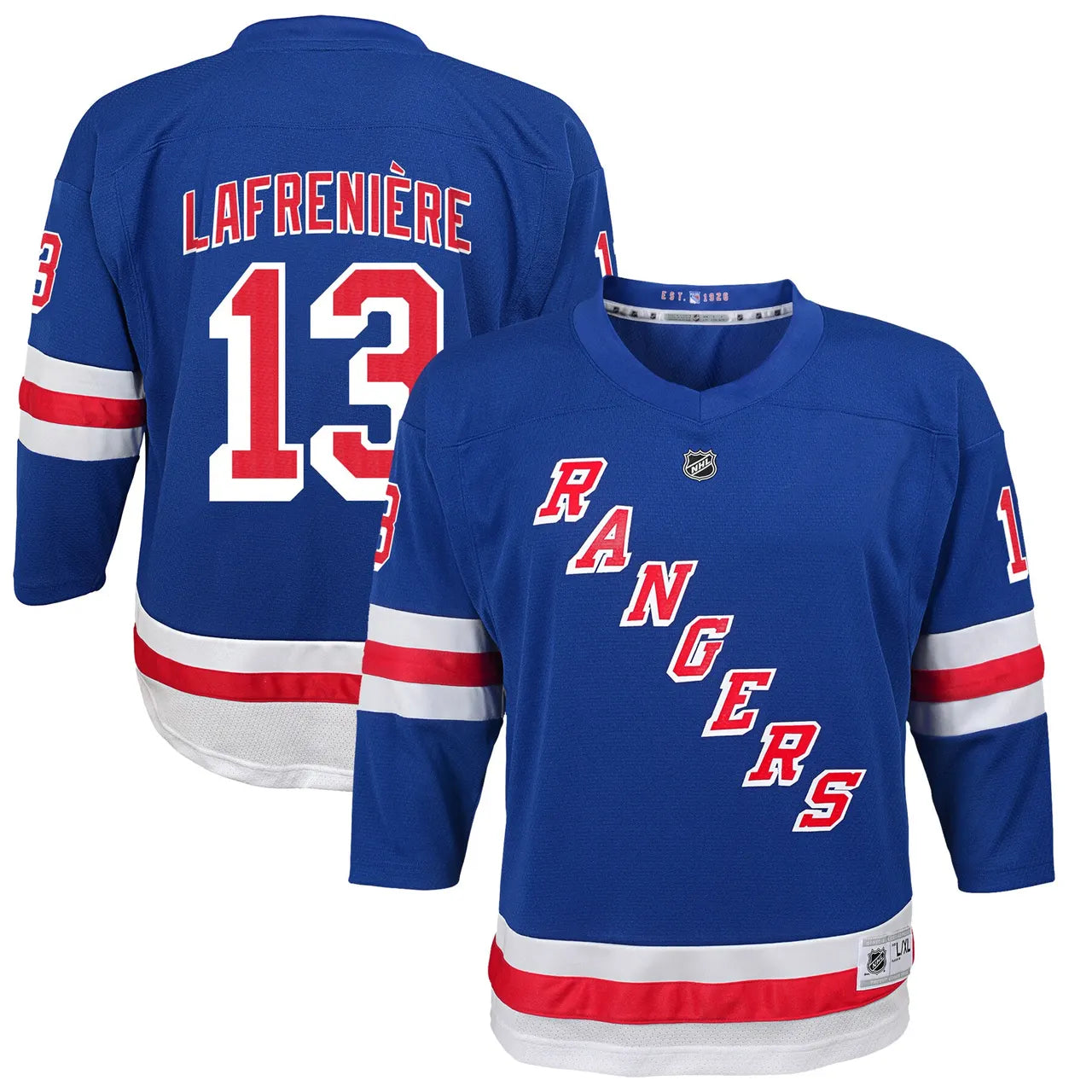 Lafrenière Rangers Blue Jersey fanatics - Hình 2