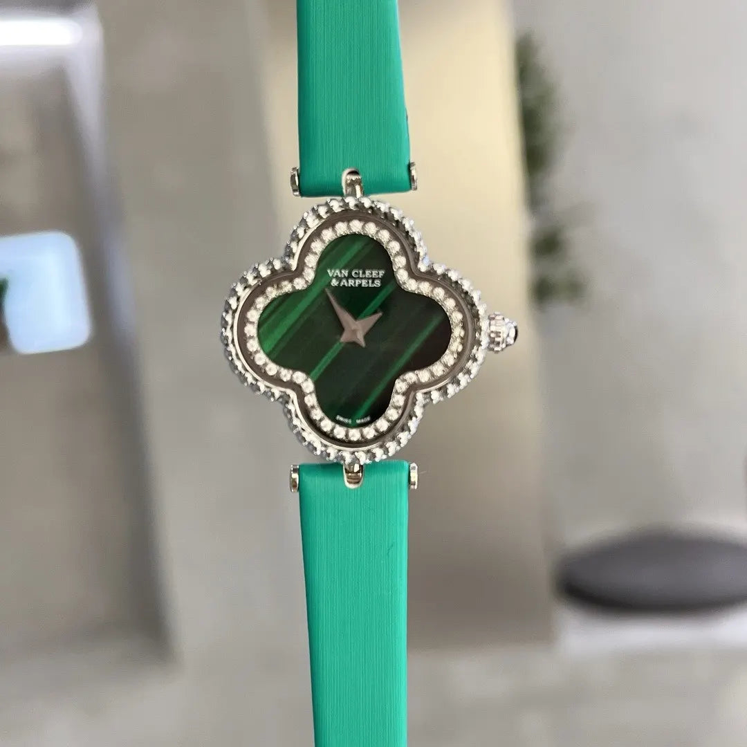 Green Malachite Clover Watch
