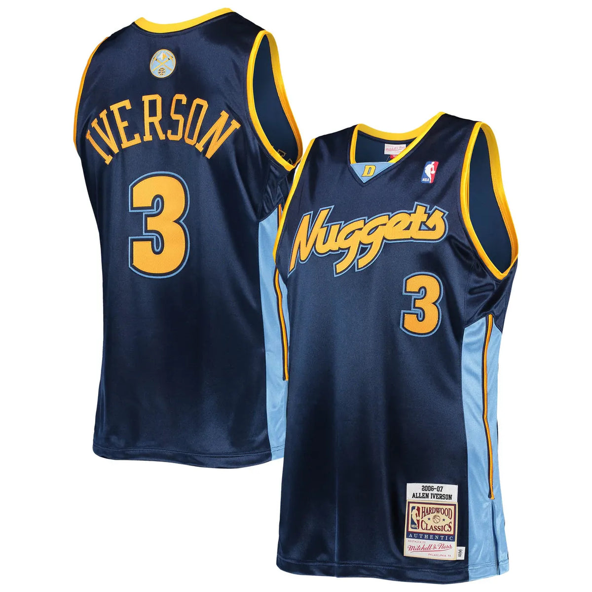 Iverson Nuggets Navy Throwback - Hình 2