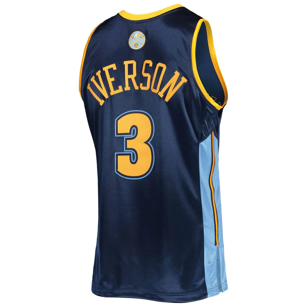 Iverson Nuggets Navy Throwback - Hình 4