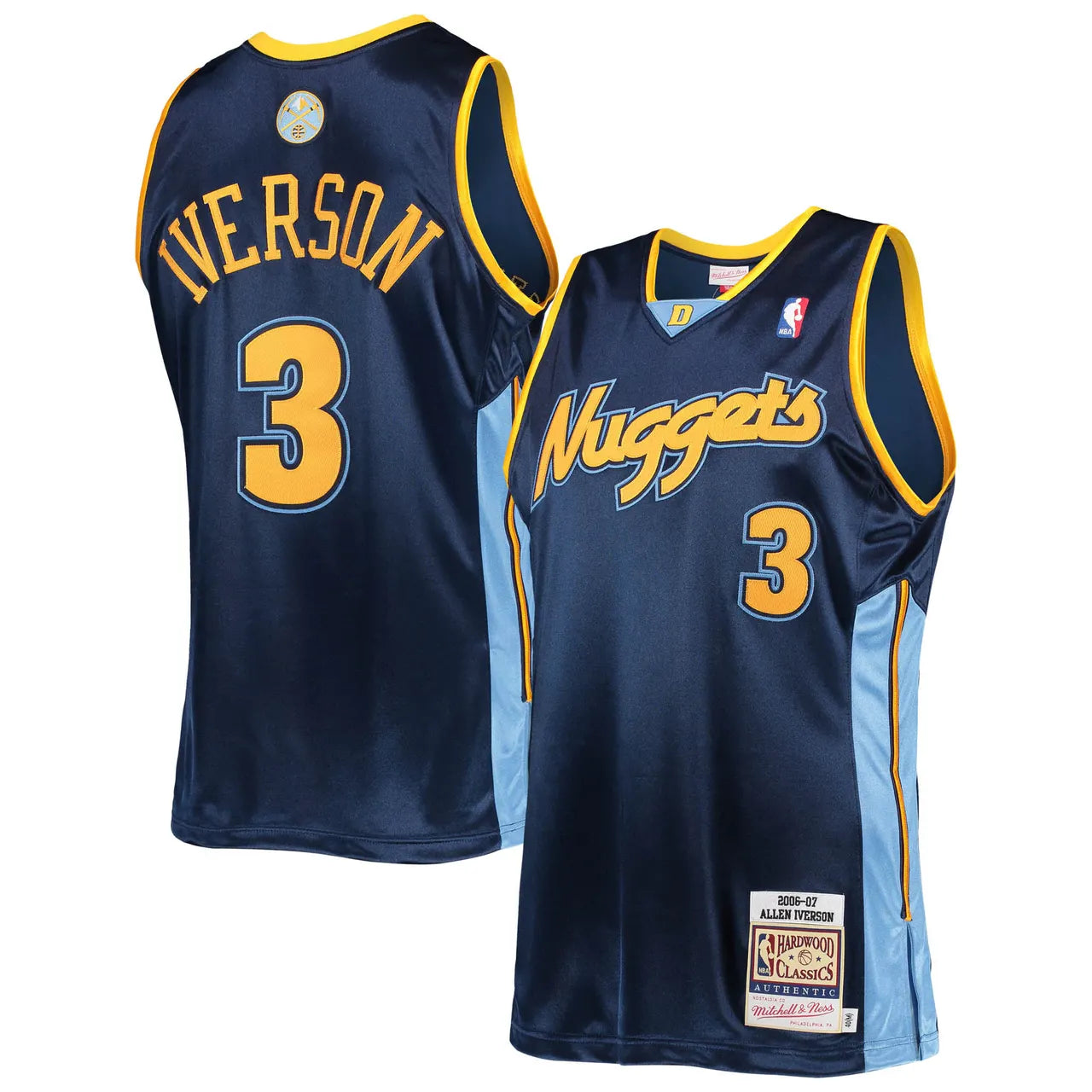 Iverson Nuggets Navy Throwback