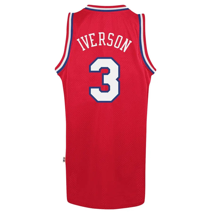 Adidas Iverson Sixers Red Jersey - Hình 3