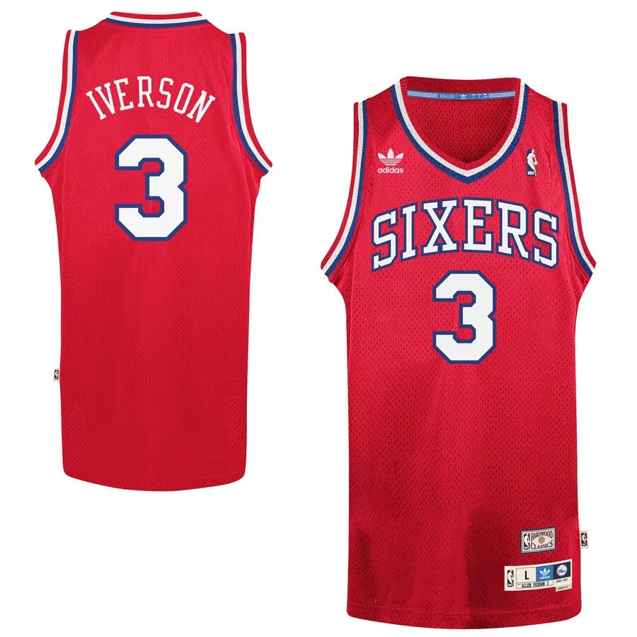 Adidas Iverson Sixers Red Jersey