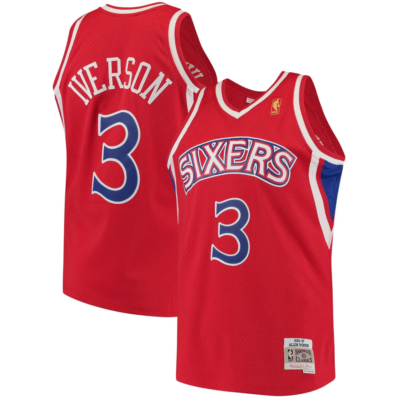 Iverson 76ers White Throwback Jersey - Hình 24