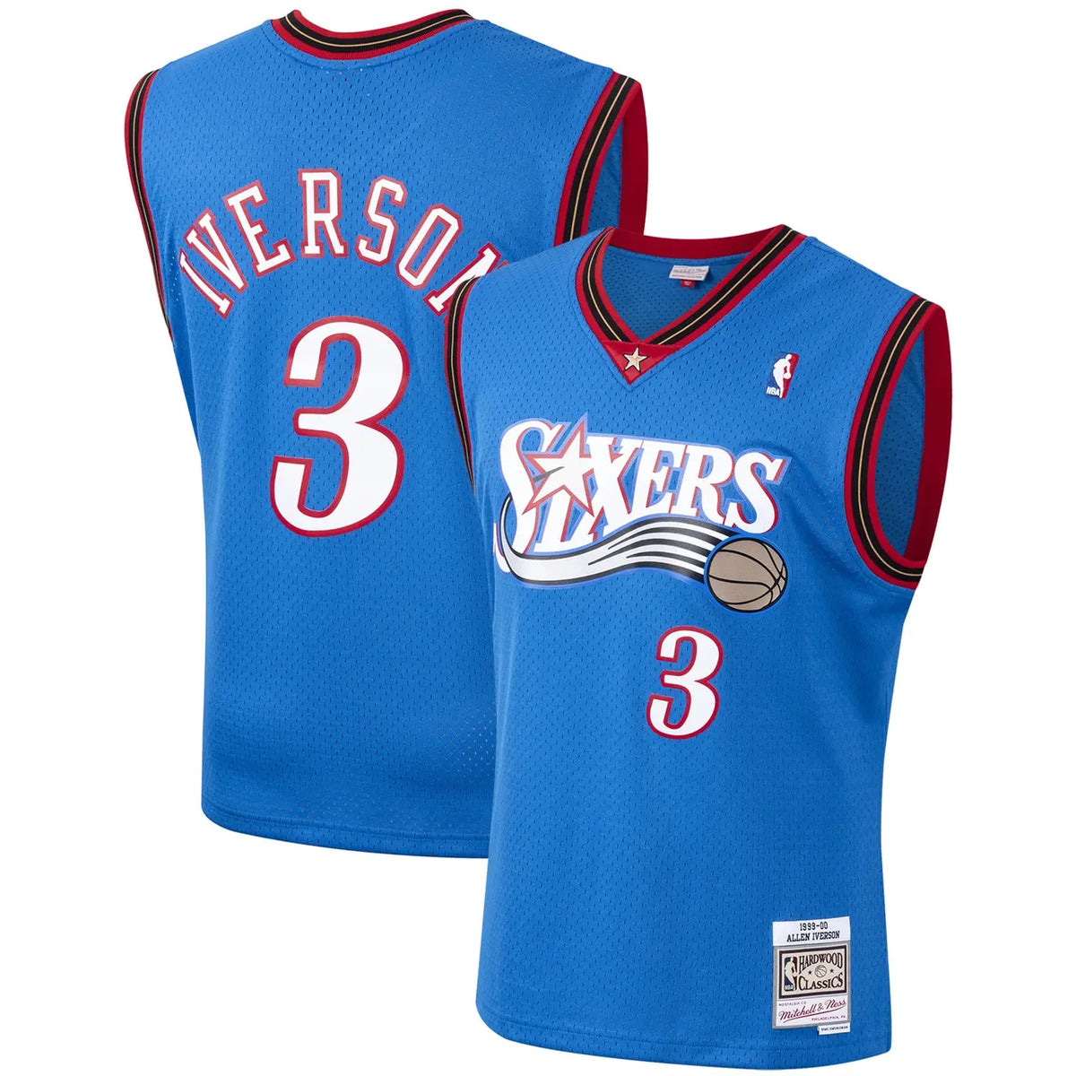 Iverson 76ers White Throwback Jersey - Hình 33