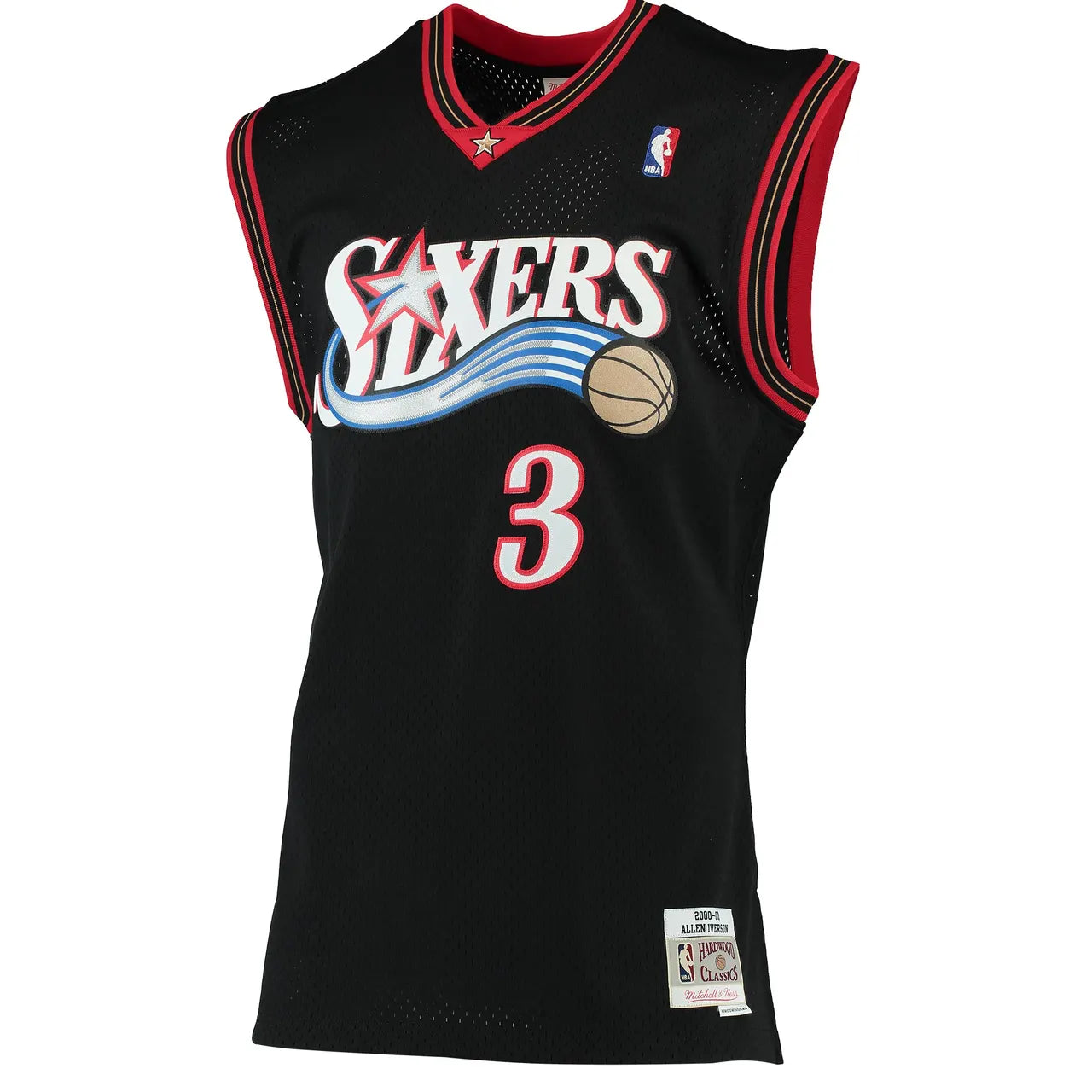 Iverson 76ers White Throwback Jersey - Hình 5