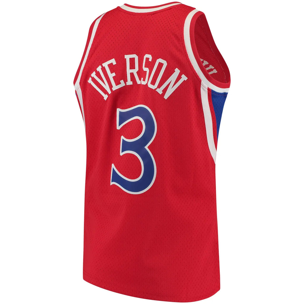 Iverson 76ers White Throwback Jersey - Hình 9