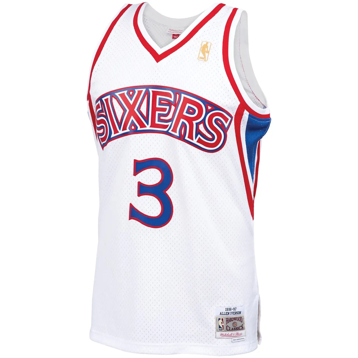 Iverson 76ers White Throwback Jersey - Hình 3