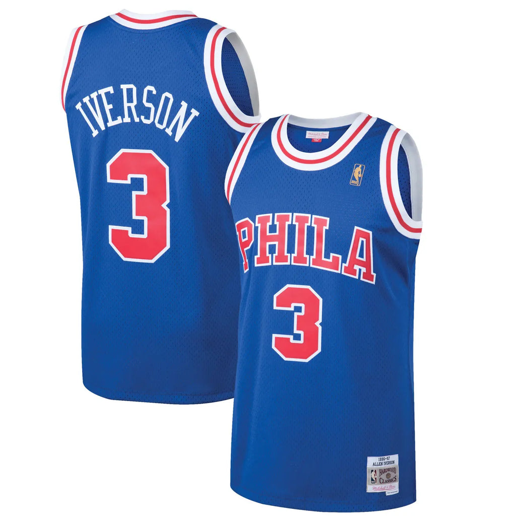 Iverson 76ers White Throwback Jersey - Hình 36