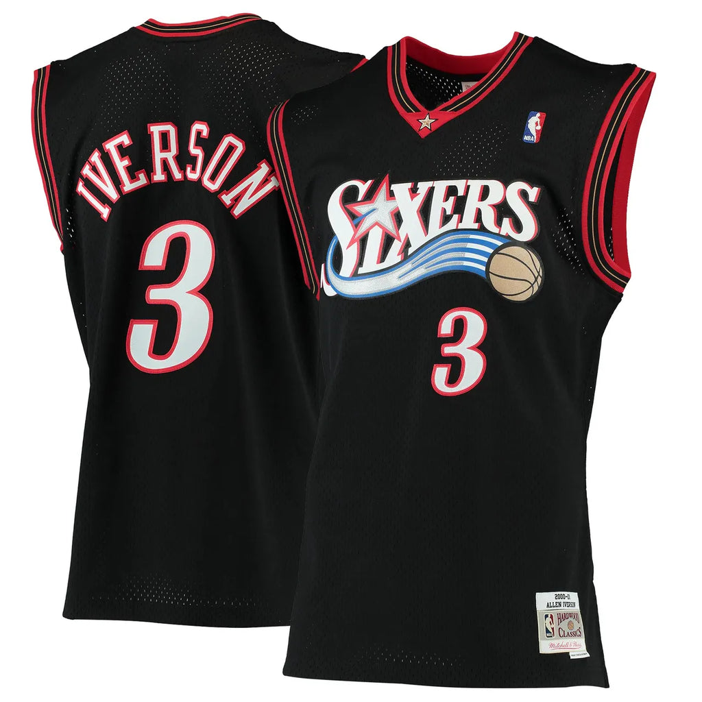Iverson 76ers White Throwback Jersey - Hình 18