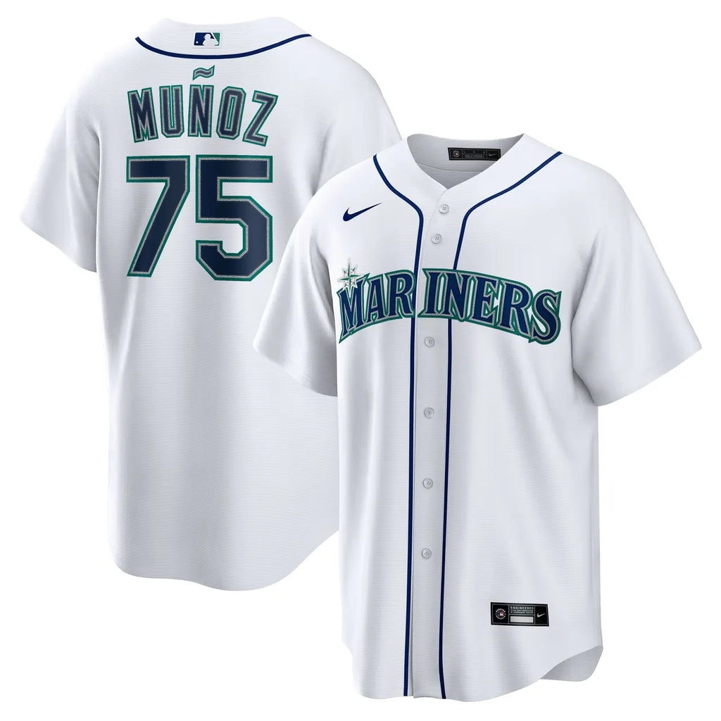Nike Mariners Muñoz #75 White Jersey - Hình 2