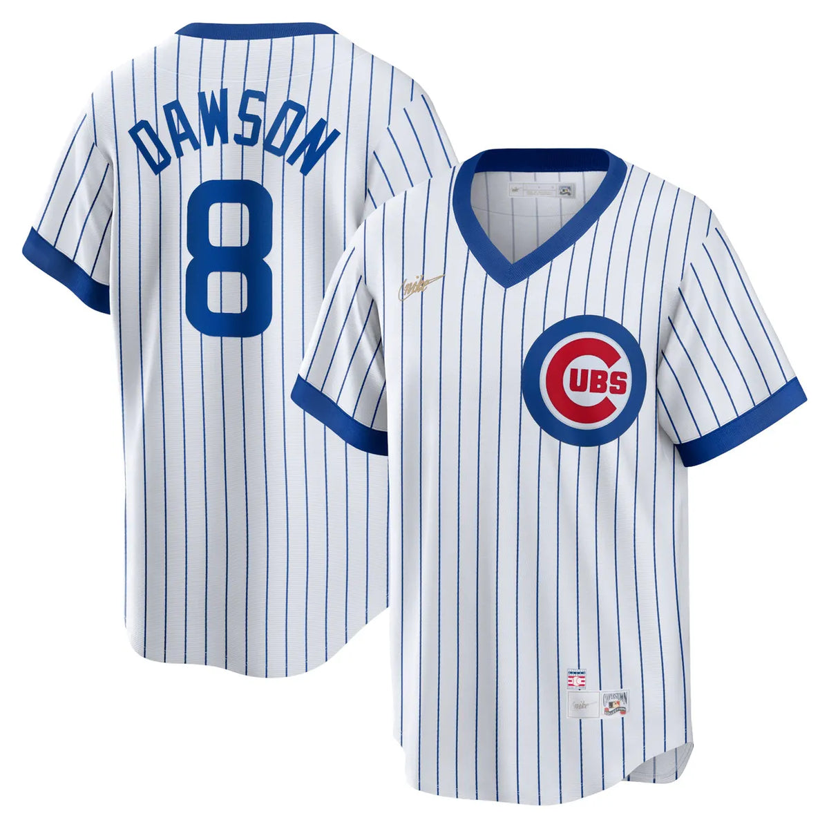 Cubs Dawson White Pinstripe Jersey - Hình 2