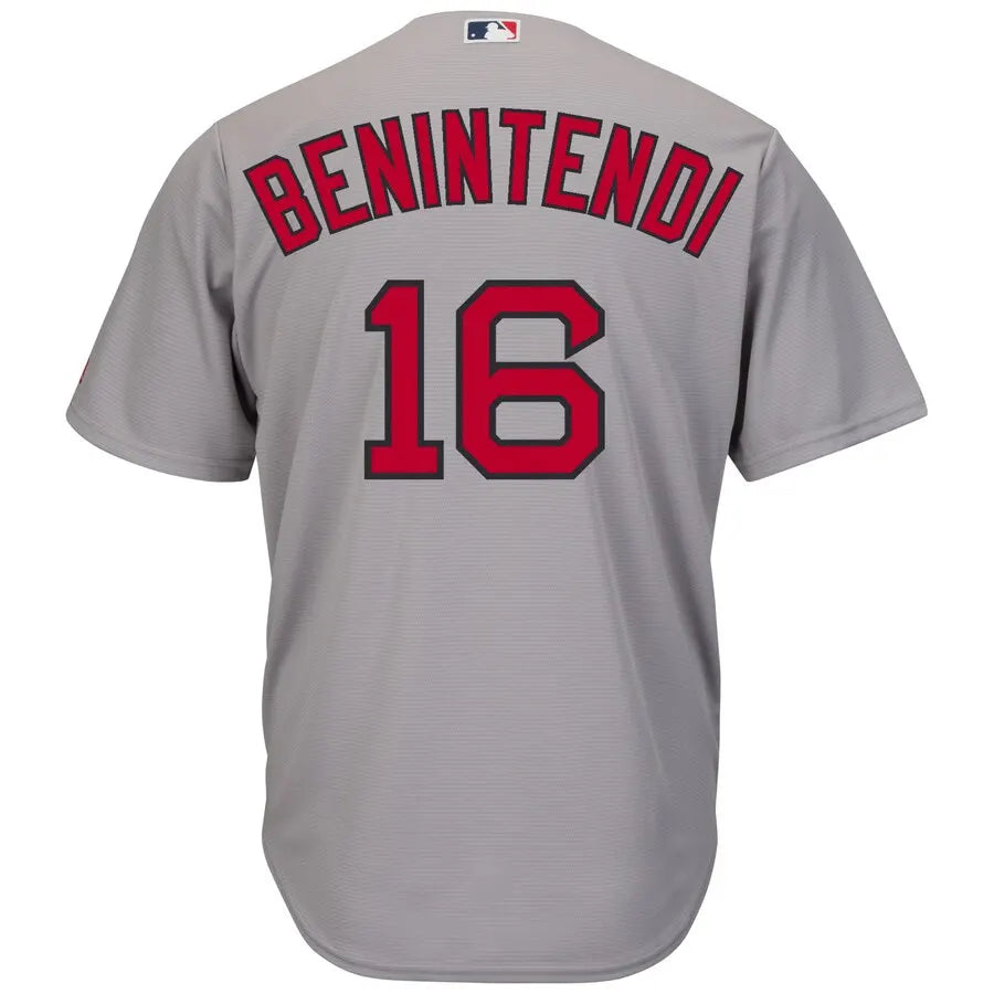 majestic Benintendi Red Sox Gray Jersey - Hình 3