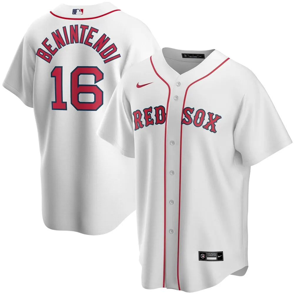 Nike Benintendi Red Sox White Jersey