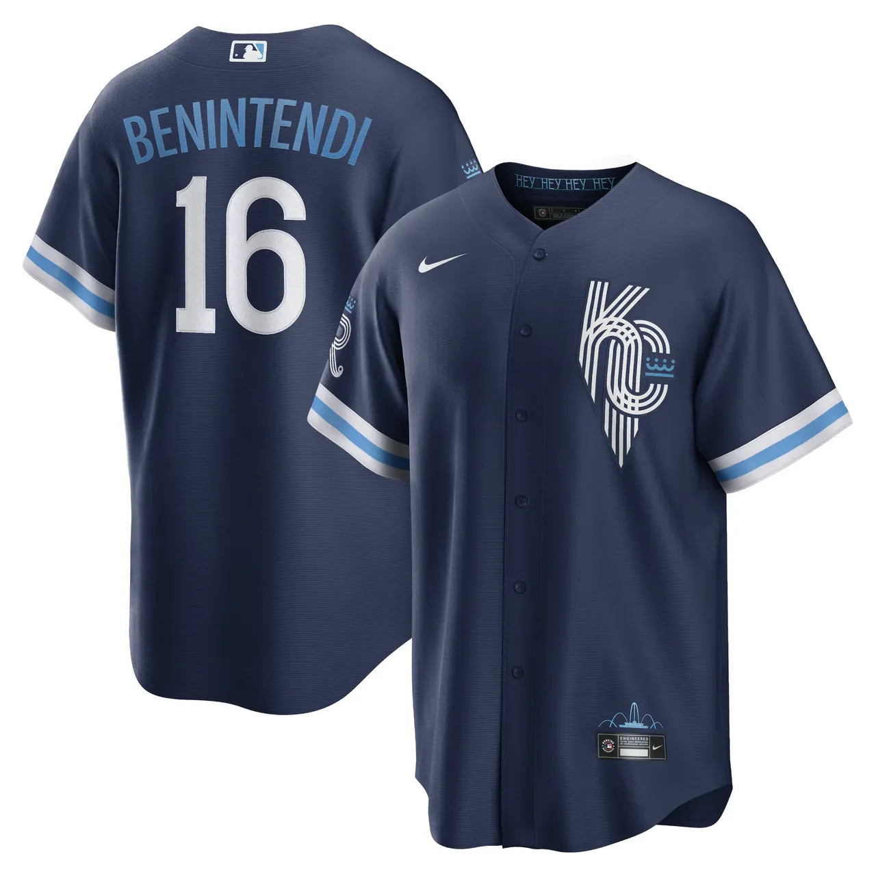 authentic Nike Benintendi Royals Navy Jersey - Hình 2