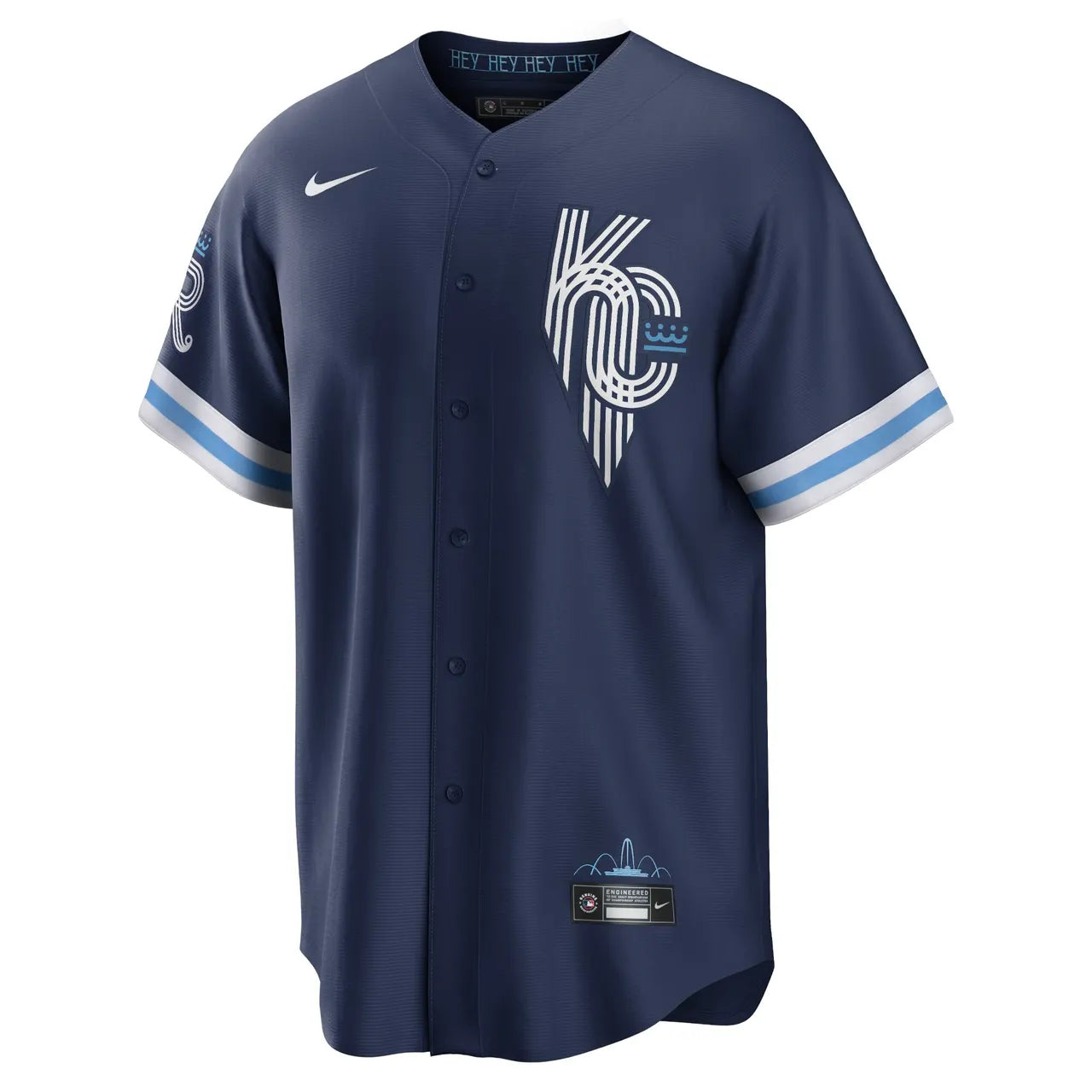 authentic Nike Benintendi Royals Navy Jersey - Hình 3
