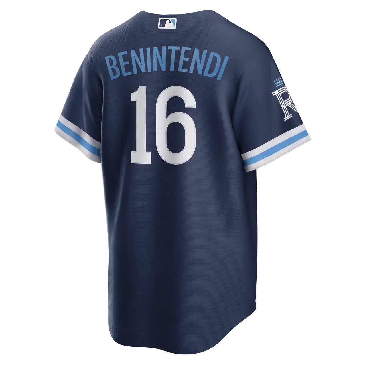 authentic Nike Benintendi Royals Navy Jersey - Hình 4