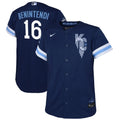 nike Benintendi Royals Navy Jersey
