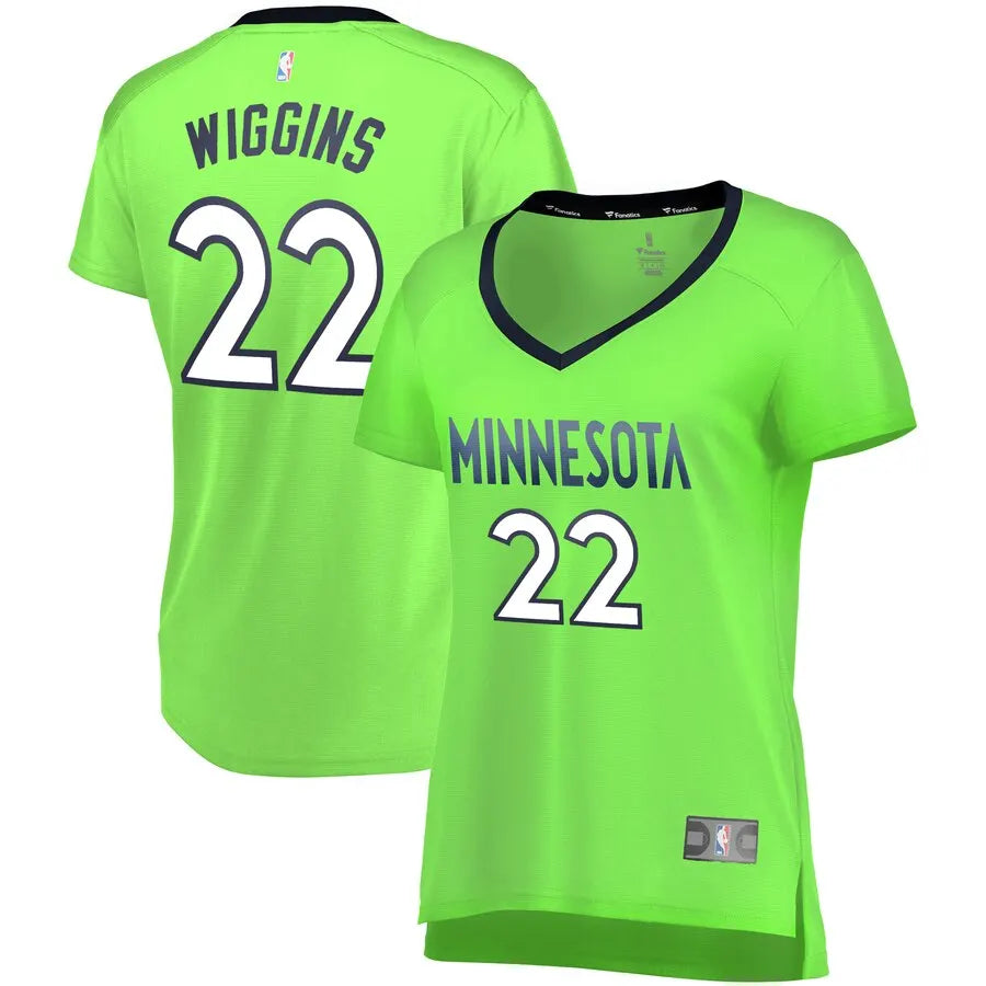 Wiggins Timberwolves Lime Green Jersey