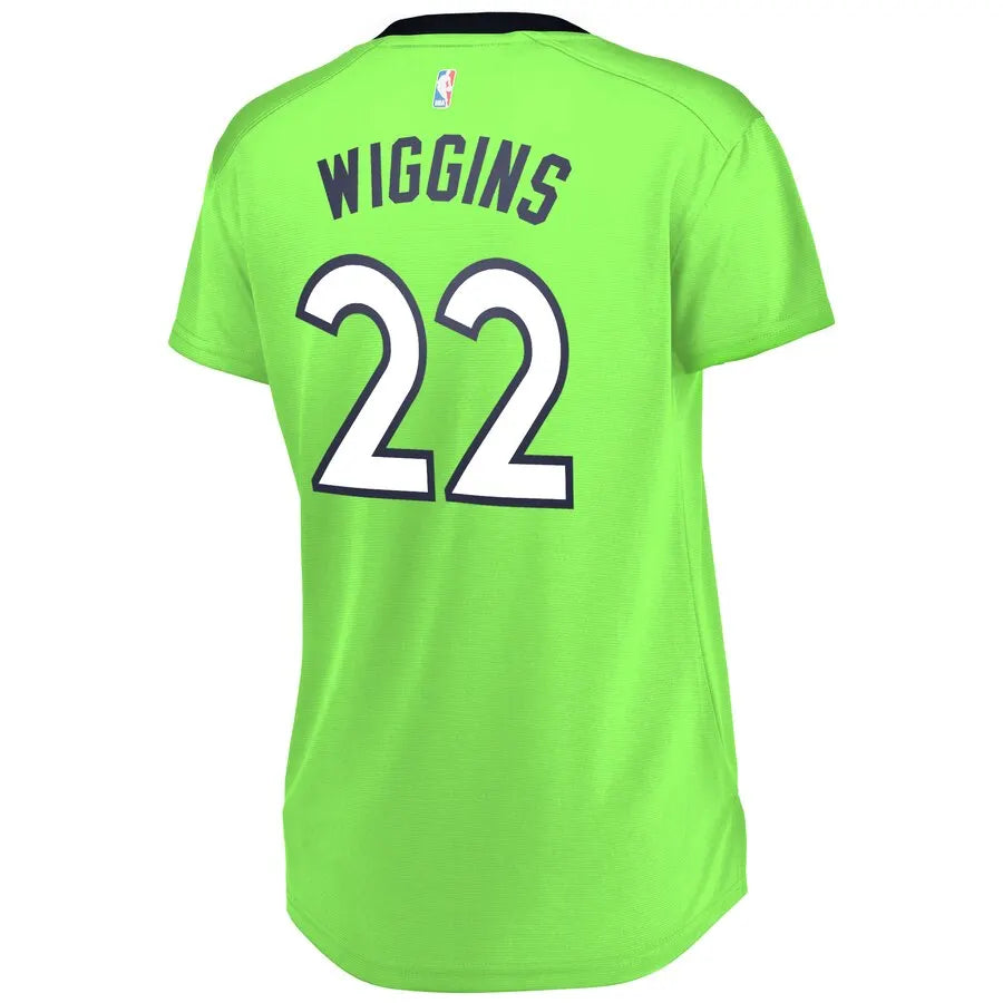 Wiggins Timberwolves Lime Green Jersey - Hình 3