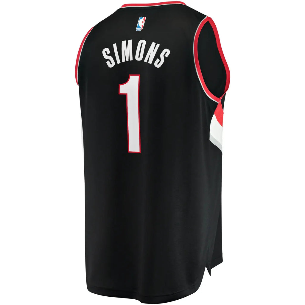 Simons Blazers Black Jersey fanatics - Hình 4